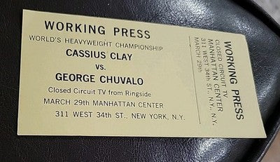 Cassius Clay-George Chuvalo Fight 1967 Working Press