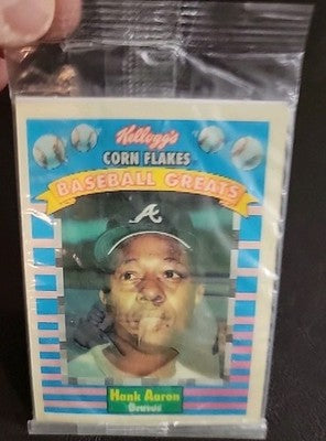 1991 Kelloggs Corn Flakes #2 HENRY HANK AARON 3-D Baseball Greats  Unopened Pack