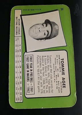 1971 Topps Supers #36 TOMMIE AGEE New York Mets VG/EX
