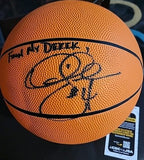Derek Fisher Autographed Promark  Basketball Los Angeles Lakers/ COA JSA