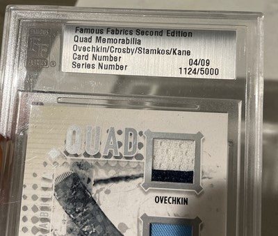 2010 JERSEY GLOVE PANTS QUAD MEMORABILIA CROSBY OVECHKIN KANE STAMKOS 4/9