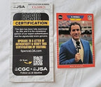 Al Michaels Signed 1989 Pro Set Football Announcer CBS Sports JSA COA