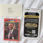 James Brown  Signed 1989 Pro Set Football Card  Announcer CBS Sports JSA COA