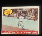 1959 Topps #462 Baseball Thrills Colavito's Great Catch Saves Game. Ex/Mt o/c
