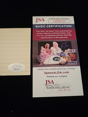 Frank Crosetti New York Yankees authentic autographed 3x5 card COA JSA