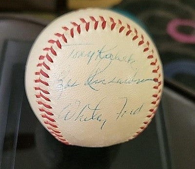 1950s-60s N.Y Yankees Greats Vintage Autographed Baseball (6) Ford Slaughter JSA