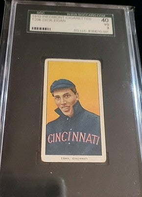 1909 T206 Dick Egan SGC  3  VG Piedmont 350  Baseball Tobacco Card