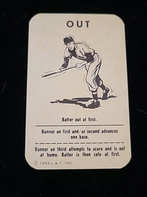 1953 L & F INC BASEBALL CARD OUT/Bunt. Ex/Mt Vintage  Rare