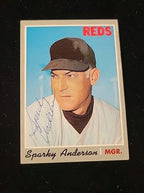 1970 Topps Sparky Anderson - Reds - Signed / Autographed Card - JSA COA