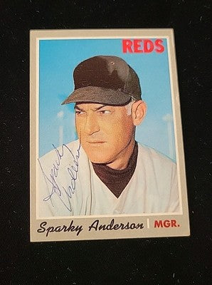 1970 Topps Sparky Anderson - Reds - Signed / Autographed Card - JSA COA