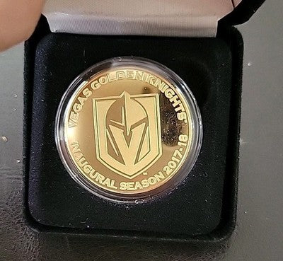 VEGAS GOLDEN KNIGHTS VERY RARE INAUGURAL SEASON GOLD GOIN #/5000 COA