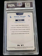 2024 Topps 50/50:  18/75 Shohei Ohtani  Chrome Aqua Refractor.  PAS 9