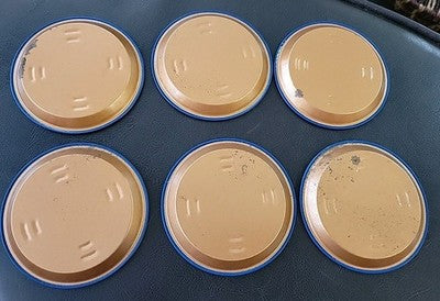 GIL HODGES Vintage 1969-72  New YORK METS 3 1/2" METAL COASTER Ex set of 6 #3
