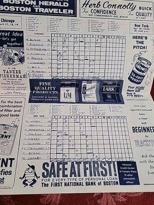 Tony Conigliaro 1964 Boston Red Sox Program 1st HR Opening Day  Scored⚾️ NR/Mint