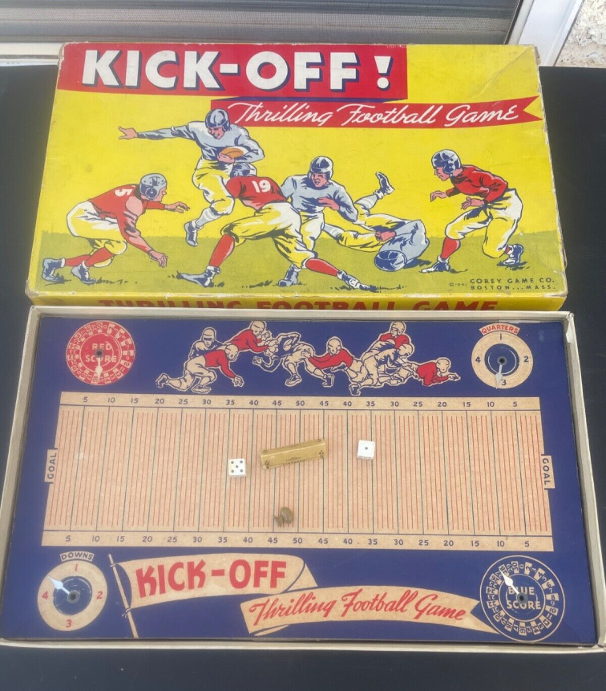 VINTAGE 1941 FOOTBALL GAME COREY GAME CO RARE