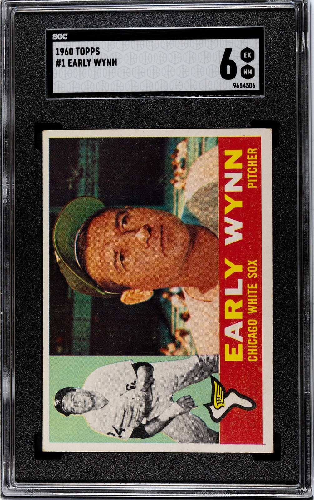 1960 Topps #1 Early Wynn Chicago White Sox Original Baseball Card SGC 6 Ex/Mt