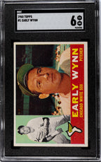 1960 Topps #1 Early Wynn Chicago White Sox Original Baseball Card SGC 6 Ex/Mt