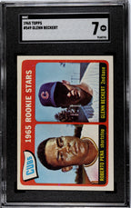1965 TOPPS GLENN BECKERT ROOKIE BASEBALL CARD #549 Chicago Cubs SGC 7 NEAR MINT