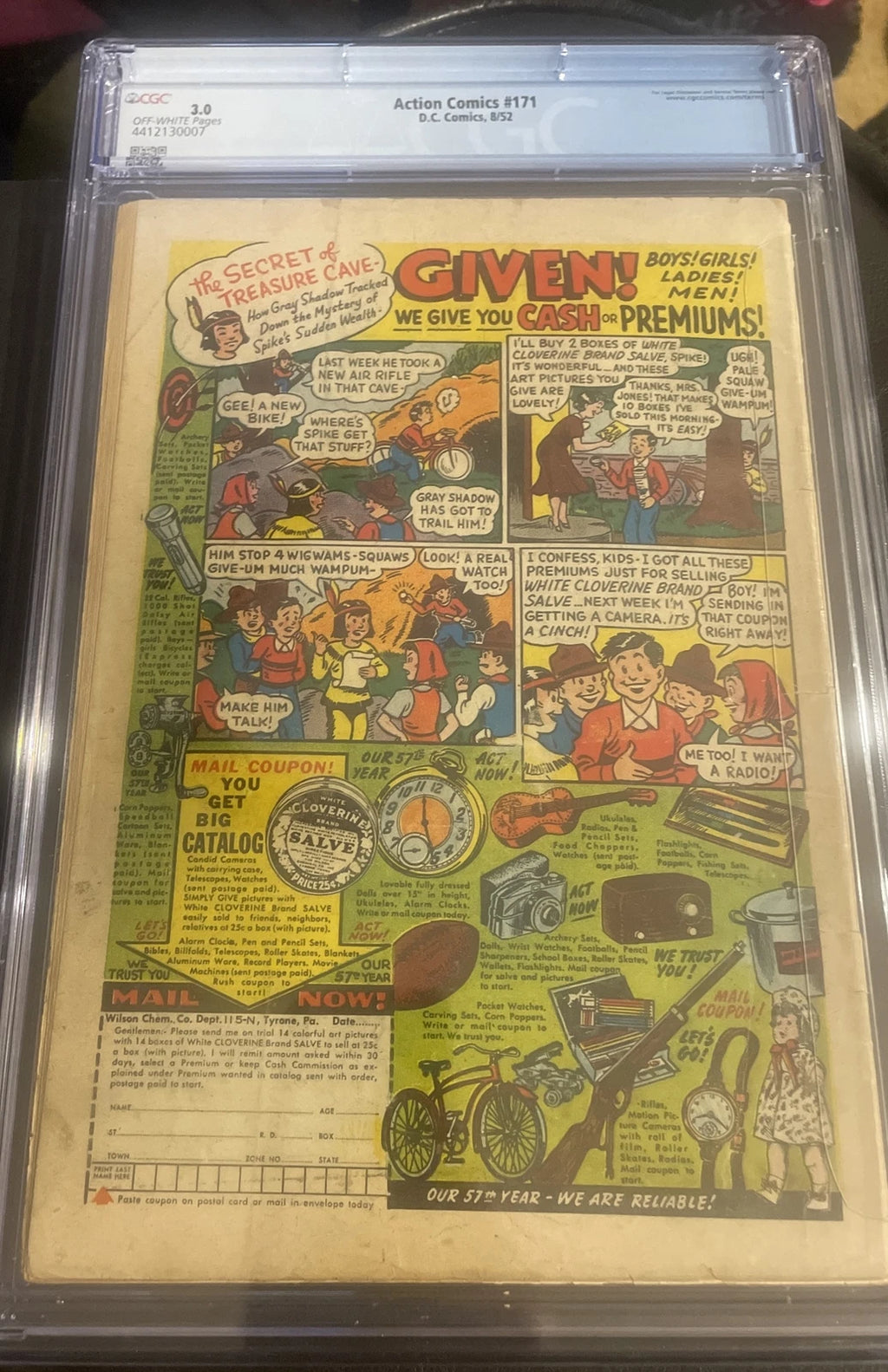 ACTION COMICS #171 CGC 3.0 Superman 1952
