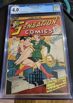 Sensation Comics 42 1945 DC Comics VG CGC 4.0 Wonder Woman Mr. Terrific Wildcat