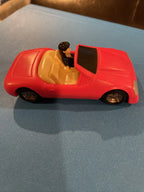 Vintage DC Comic Burger King Kids Club Meal Toy 1997 Red Convertible Car