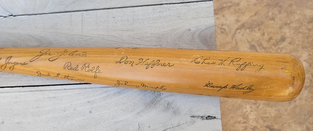 1937 NEW YORK YANKEES WORLD CHAMPIONS ORIGINAL BROWN BAT LOU GEHRIG JOE DIMAGGIO