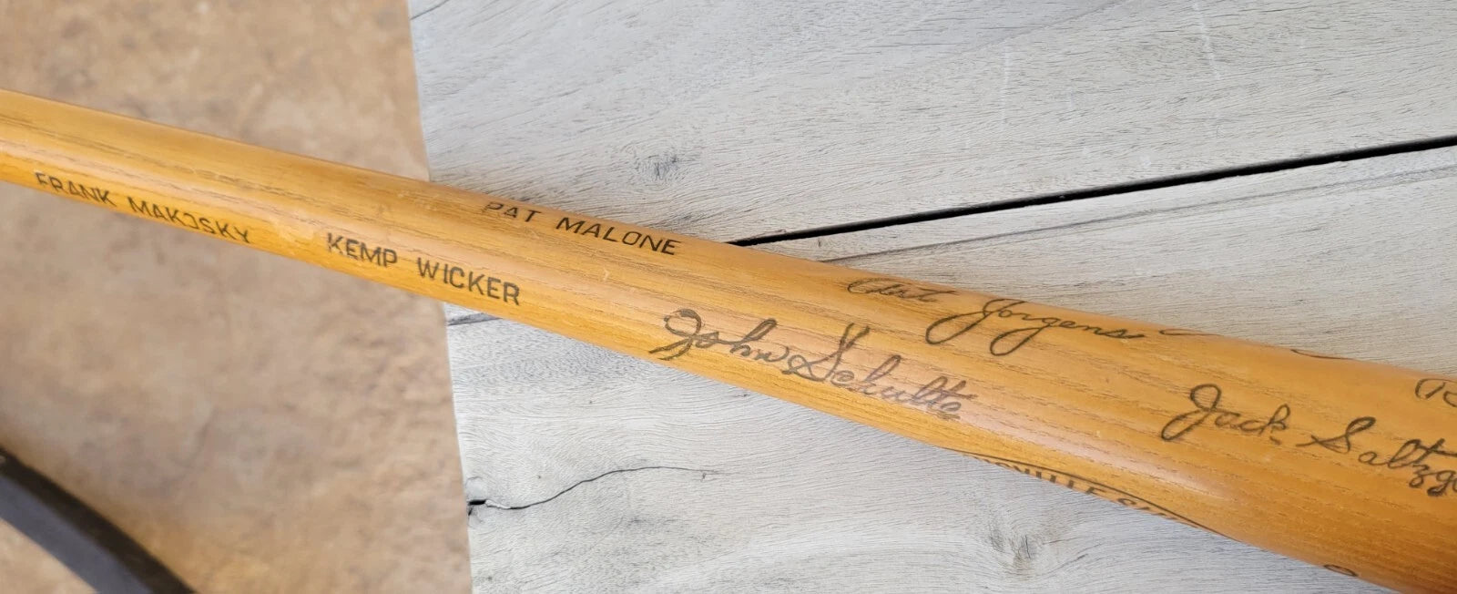 1937 NEW YORK YANKEES WORLD CHAMPIONS ORIGINAL BROWN BAT LOU GEHRIG JOE DIMAGGIO
