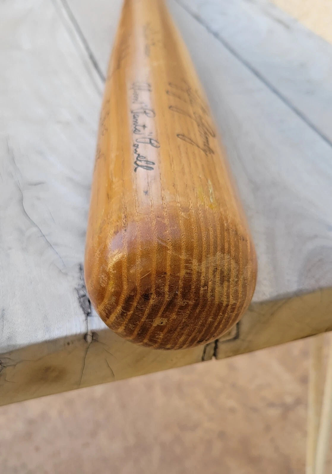 1937 NEW YORK YANKEES WORLD CHAMPIONS ORIGINAL BROWN BAT LOU GEHRIG JOE DIMAGGIO