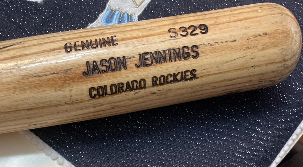 Jason Jennings Baseball Bat Game Used Louisville Slugger Genuine S329 Colorado