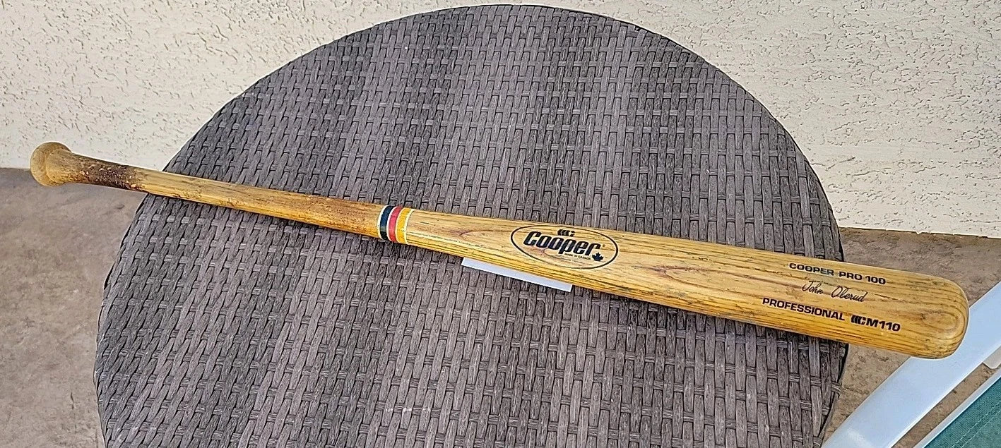 John Olerud (Toronto Blue Jays) 1989-1996  Game Used Cooper Pro 100 Bat Cracked.