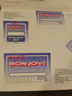 Bon Jovi 1993 Keeping the Faith Genuine Proof Sheet mock ups for Concert Tour