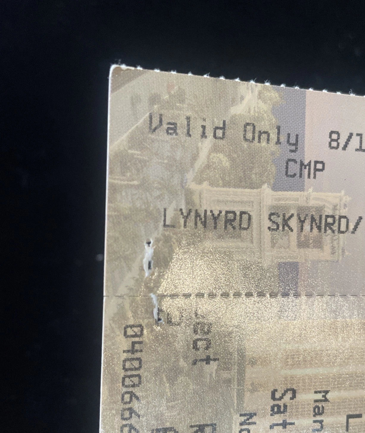 LYNYRD SKYNYRD/TED NUGENT Concert Full Ticket Las Vegas 08/11/01