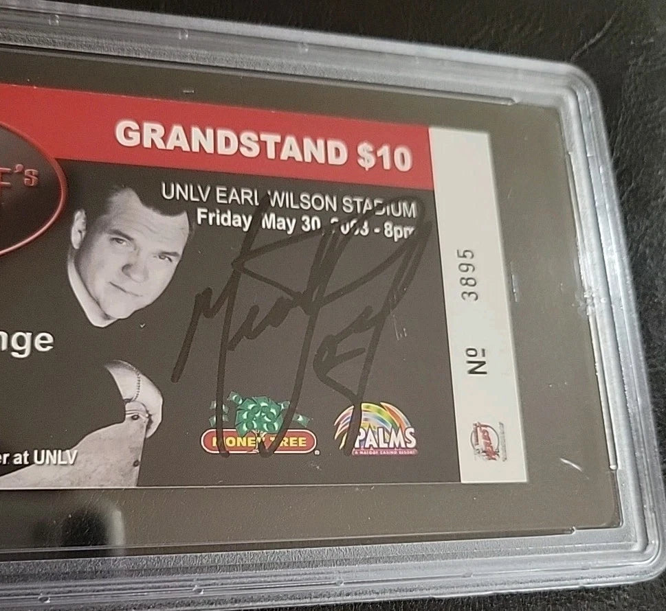 Meat Loaf 2003 Signed Ticket Nice Autograph PSA/DNA 8 Ticket , Autograph 10