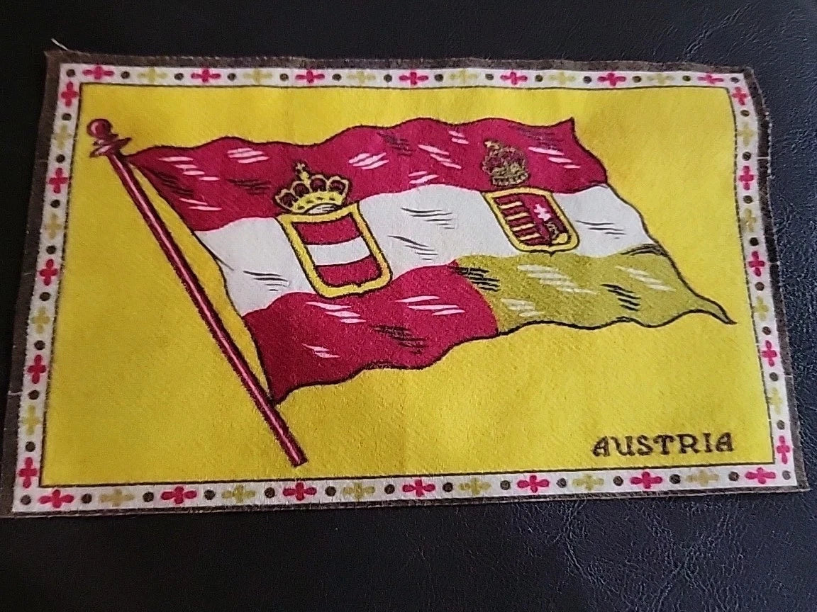 1900's Tobacco Cigar Box Felt Flannel Flag Austria