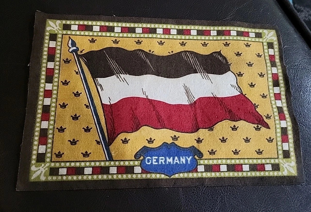 1900's Tobacco Cigar Box Felt Flannel Flag Germany