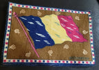 1900's Tobacco Cigar Box Felt Flannel Flag Romania