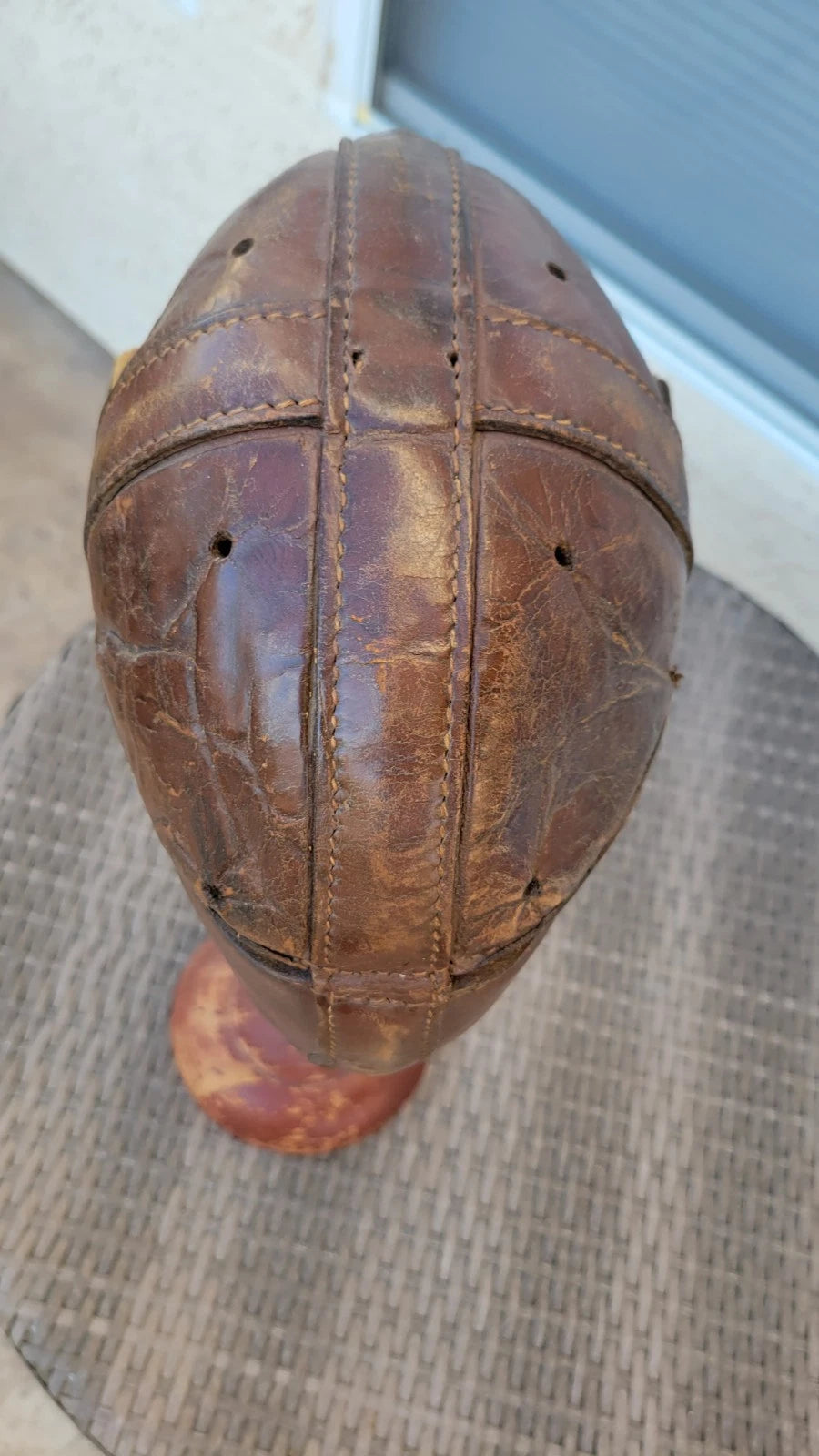 1915- 1920's Reach Leather Football Helmet Vintage Antique Full Size