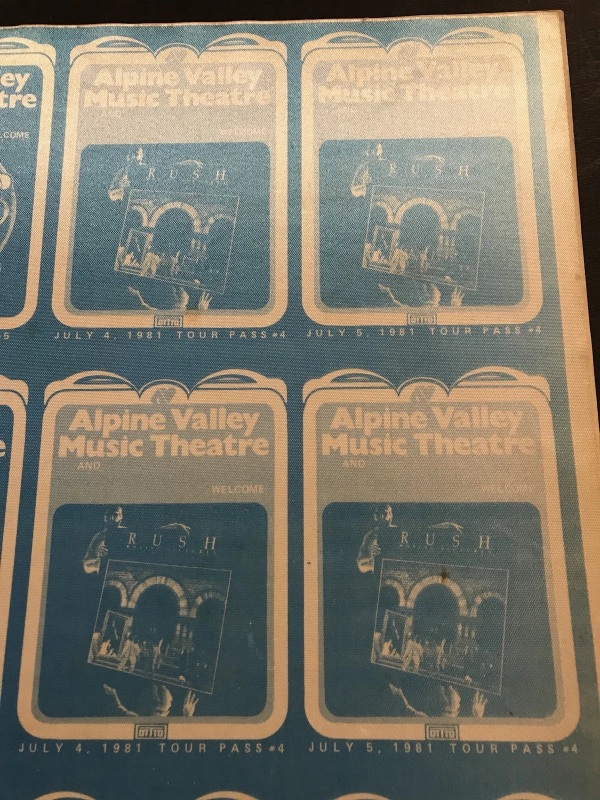 1981 Alpine Valley Music Theatre Rush,Grateful Dead & The Doobie Brothers Passes
