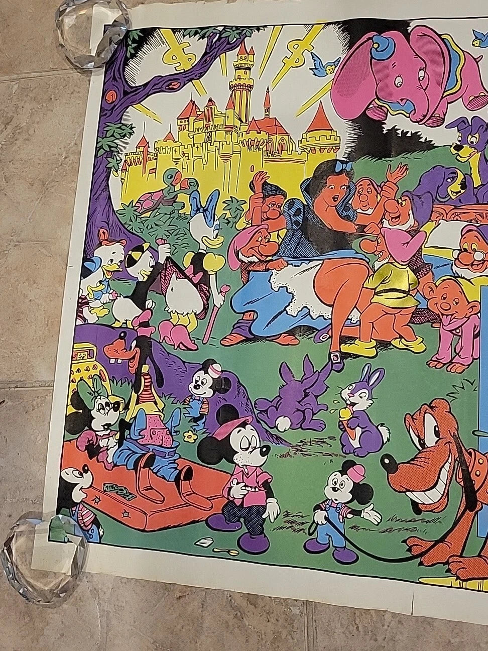 Wally Wood Disneyland Memorial Orgy Poster 1970's Mickey Mouse