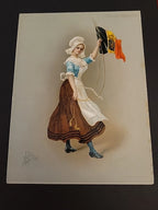 Antique 1903 Turkish Trophies Belgium Cigarette Advertising Tobacco Card 6x8