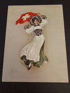 Antique 1903 Turkish Trophies Switzerland Cigarette Advertising Tobacco Card 6x8