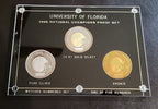UNCIRCULATED University of Fla. 1996  Silver Coins Proof Set Silver Gold Bronze