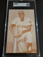 Charlie Neal 1963 Exhibit Red Stats On Back Ex/Mt New York Mets  SGC 6 Ex/Mt