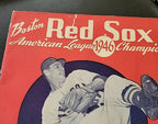 1946 Program  Boston Globe Red Sox AL Champs Mag w/ FULL POSTER Ted Williams