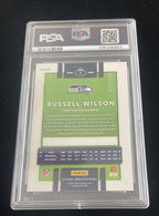 2017 Panini Donruss Optic Russell Wilson Aqua Prizm #026/299 Seahawks PSA 8