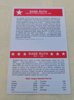 1983 Babe Ruth  Insert card Uncut