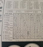 1937 MLB Season Scorecard Boston Red Sox vs Washington Senators  G-VG