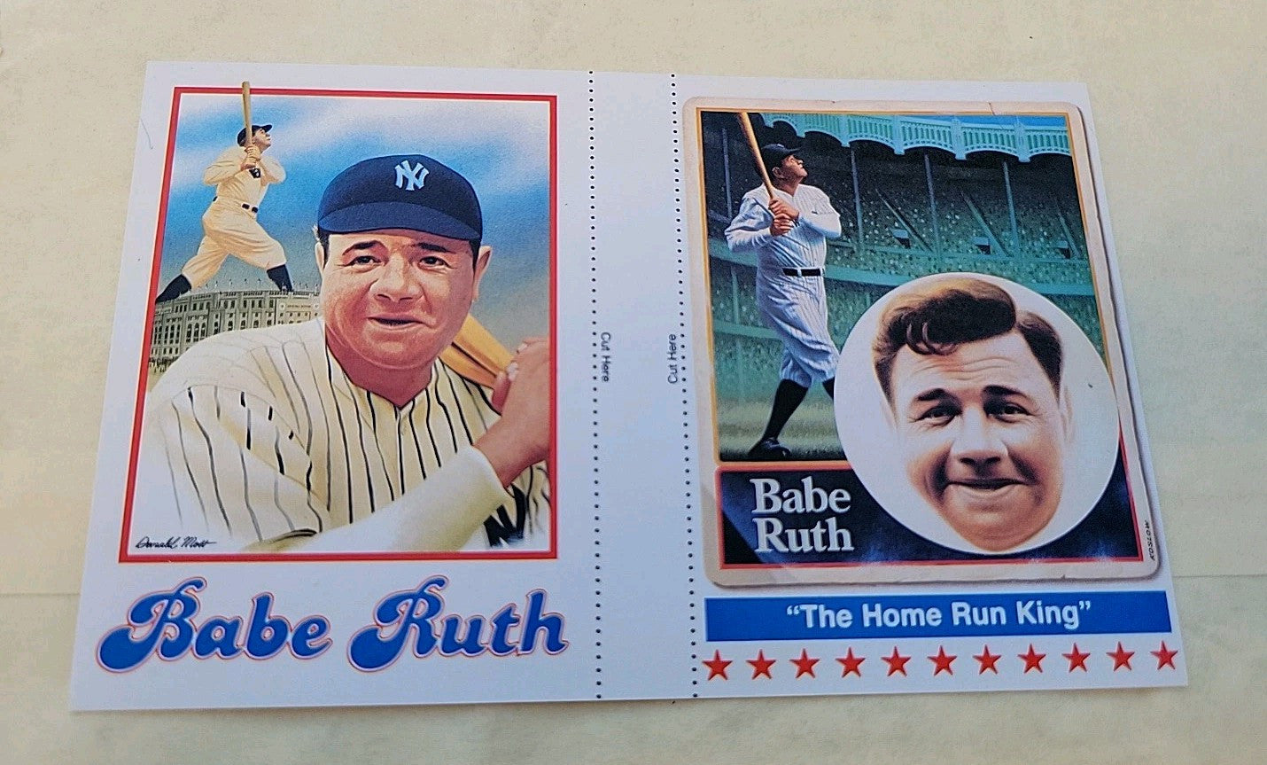 1983 Babe Ruth  Insert card Uncut
