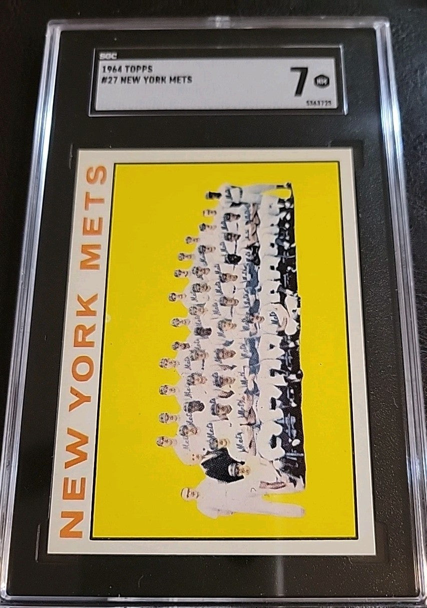 1964 Topps #27 New York Mets Team Card SGC 7 NM Near Mint Well Centered!