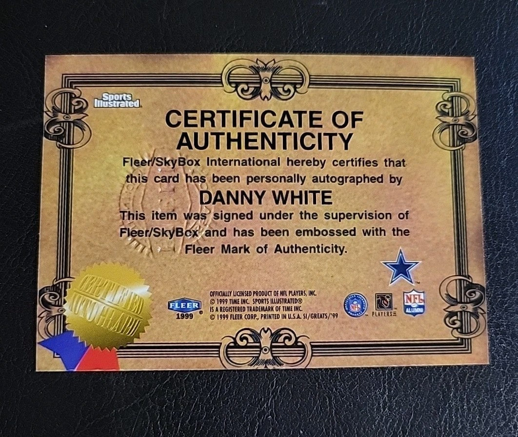 Danny White Dallas Cowboys 1999 Fleer Sports Illustrated Signed Card